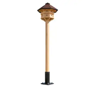 Tour à moineaux 24 nids en bois 100% Douglas sur-mesure avec socle en acier