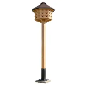 Tour à moineaux 36 nids en bois 100% Douglas sur-mesure avec socle en acier